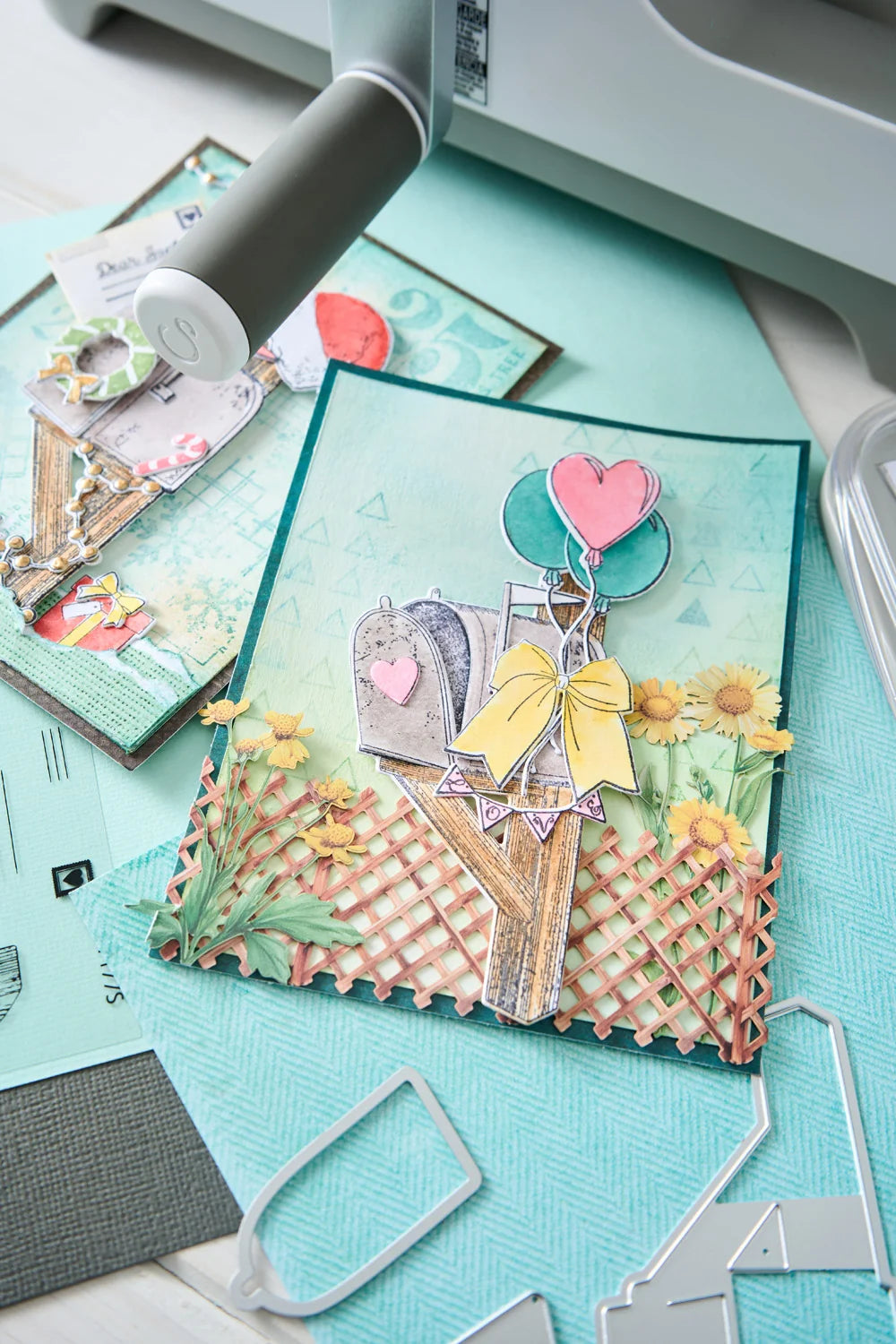 Sizzix - 49 & Market - Clear Stamps Set w/Framelit Dies Letter Drop