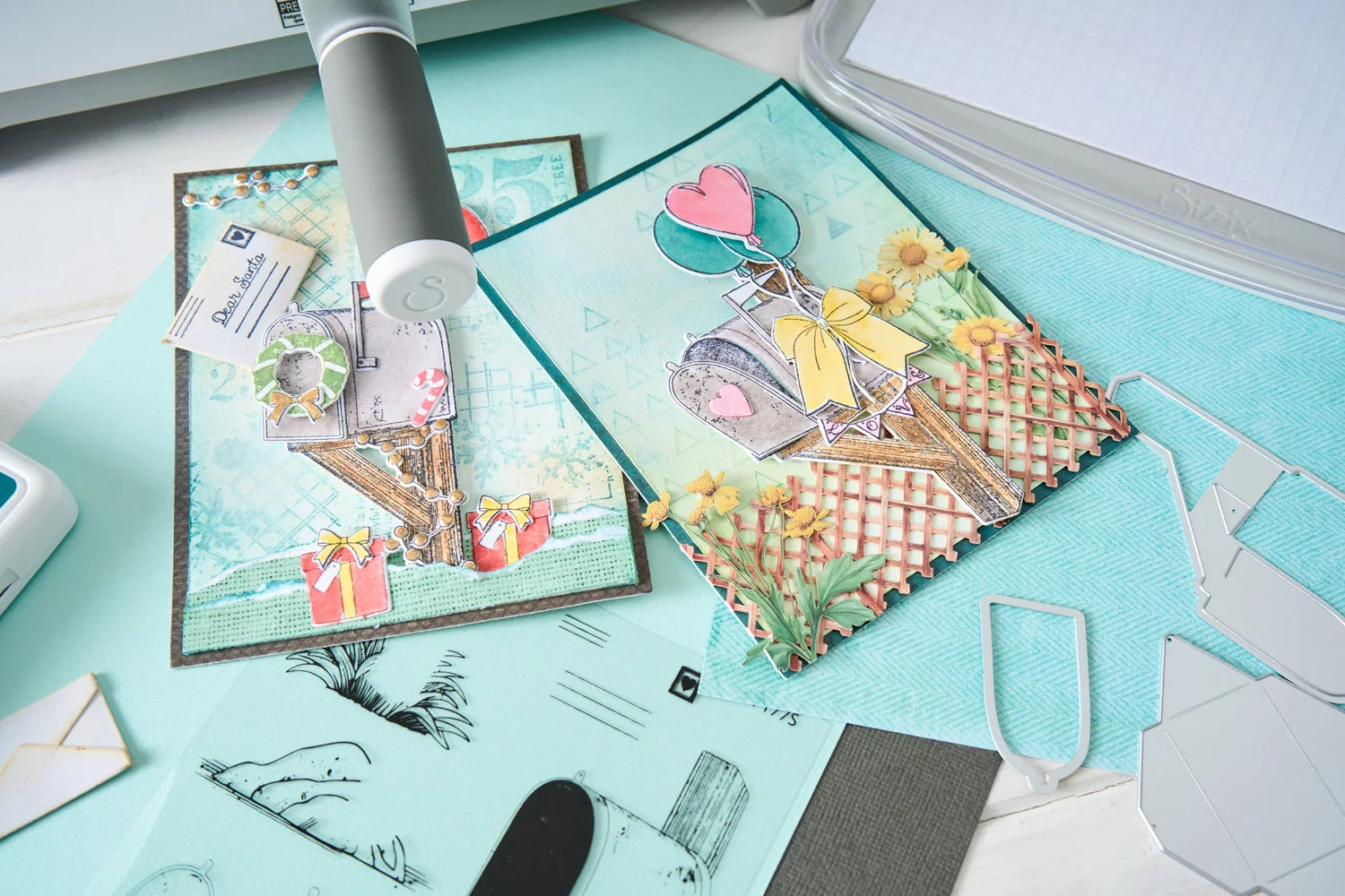 Sizzix - 49 & Market - Clear Stamps Set w/Framelit Dies Sweet Drop