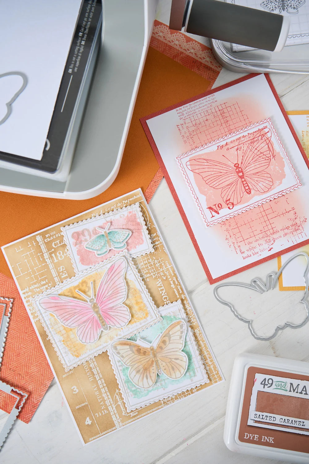 Sizzix - 49 & Market - Clear Stamps Set w/Framelit Dies Postage Wings