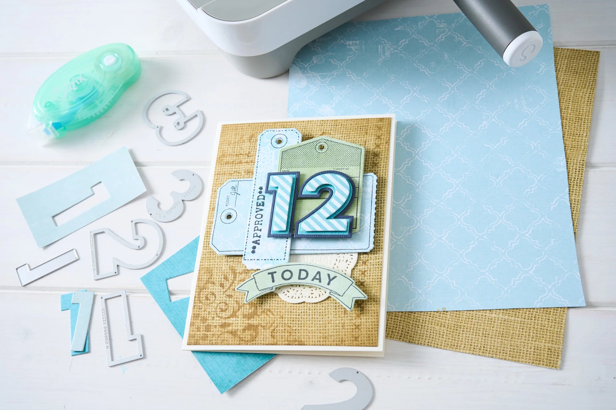 Sizzix - This or That 2 inch Numbers by 49 and Market