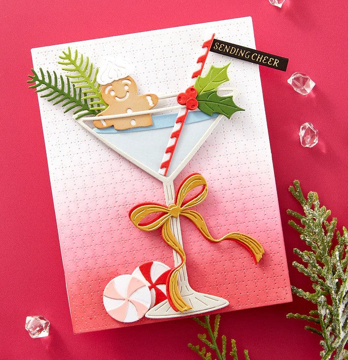 Spellbinders - Dies - Christmas Cocktails Etched Dies from the Happy Hour Collection