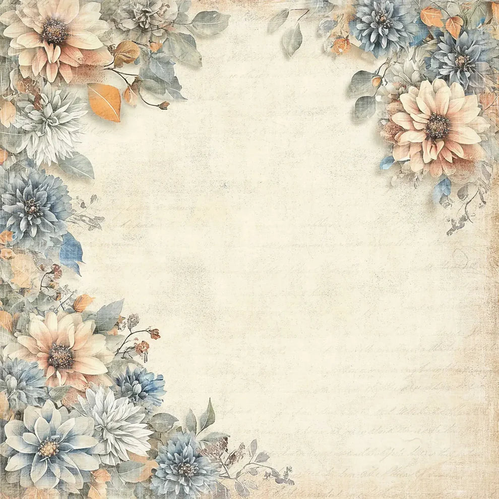 Reprint - Cozy Season - Flower Corner - 12 x 12"