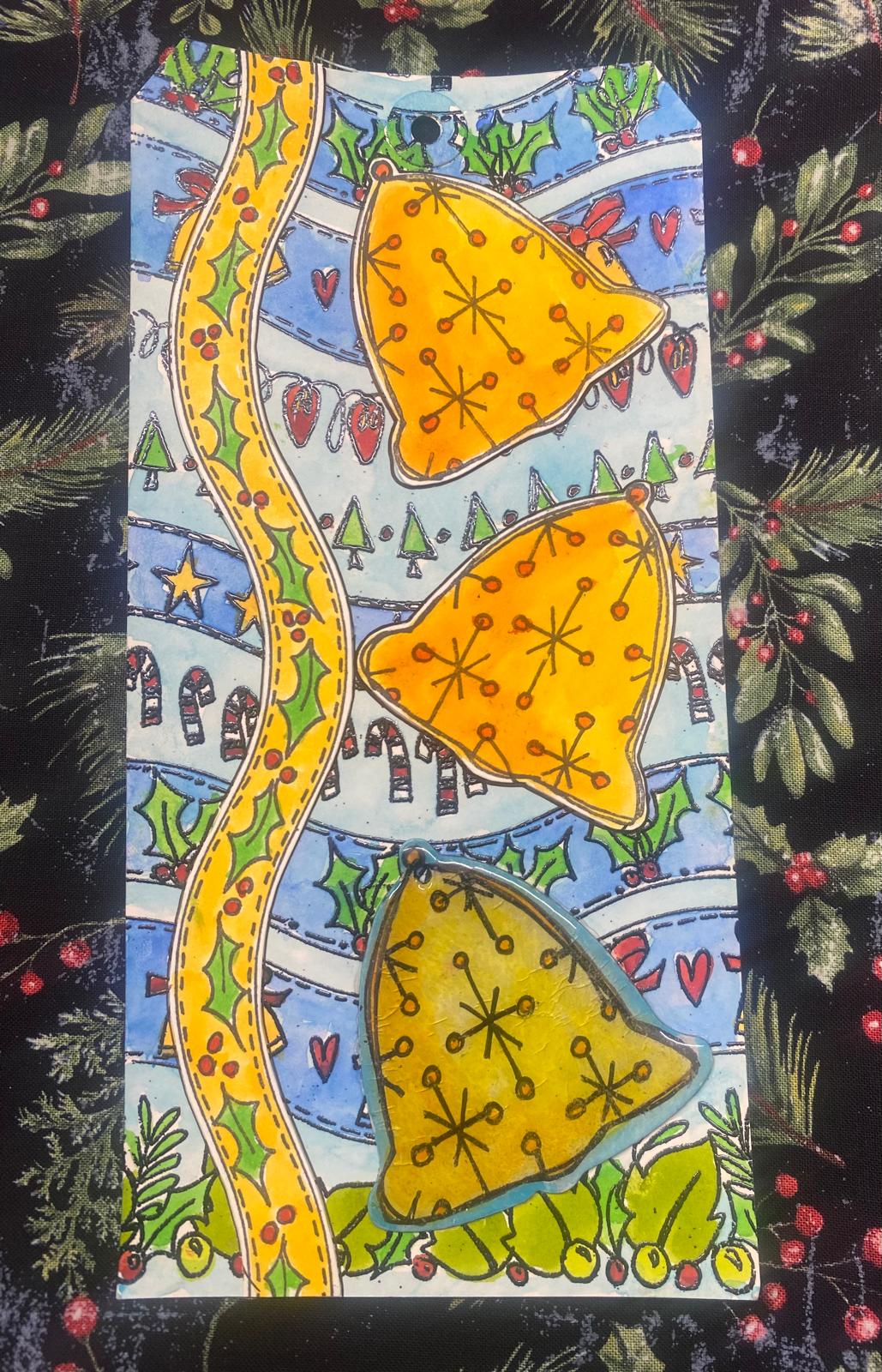 Dylusions - Cling mount stamps - Long Christmas Borders