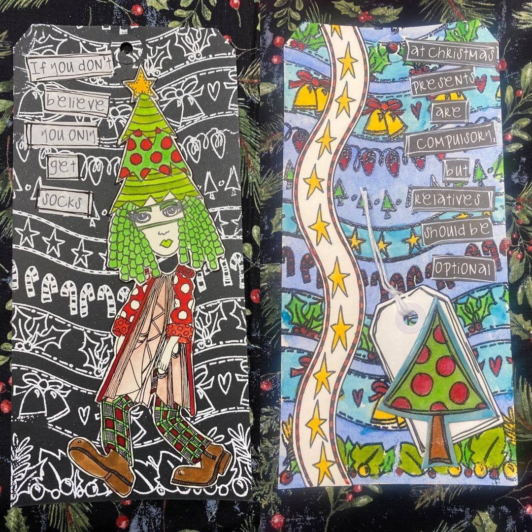 Dylusions - Cling Stamps - Christmas Borders