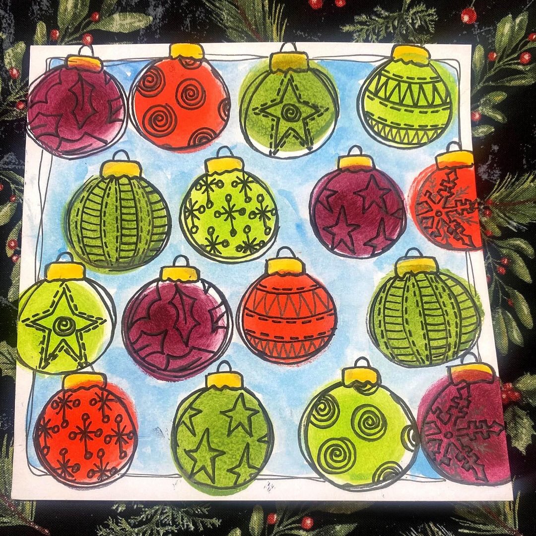 Dylusions - Cling Stamps - Hanging Your Baubles