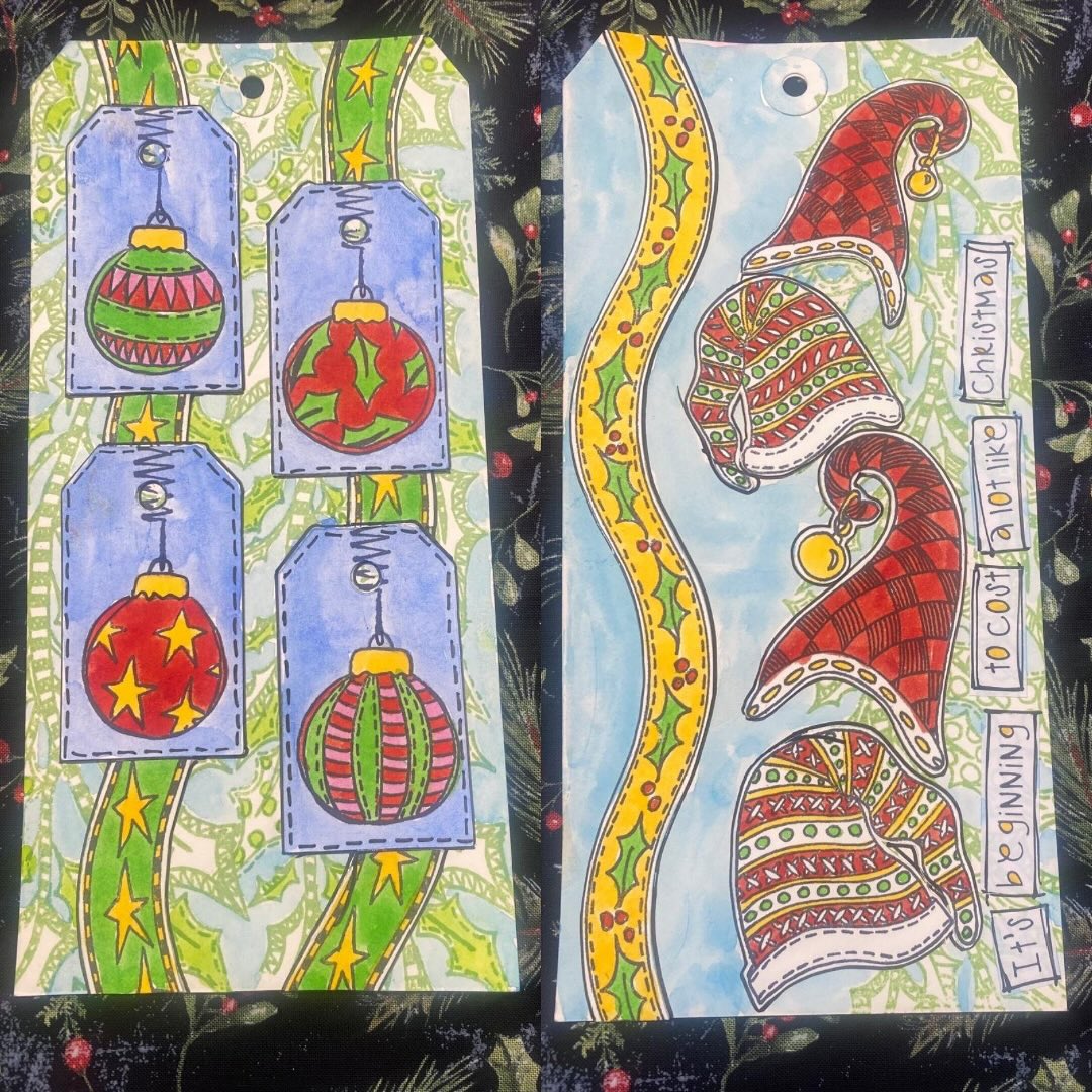 Dylusions - Cling Stamps - Dinky Christmas Heads