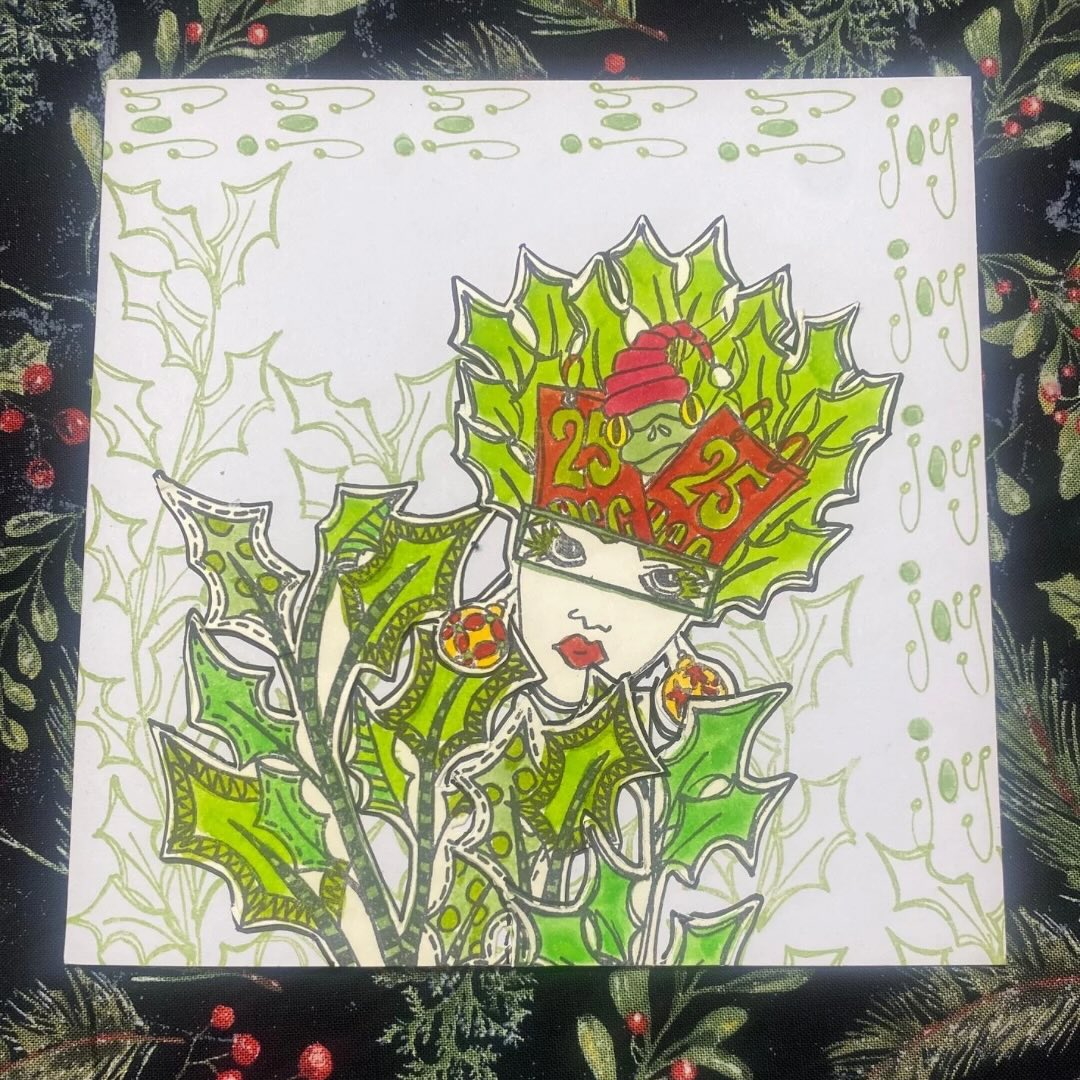 Dylusions - Cling Stamps - Dinky Christmas Heads