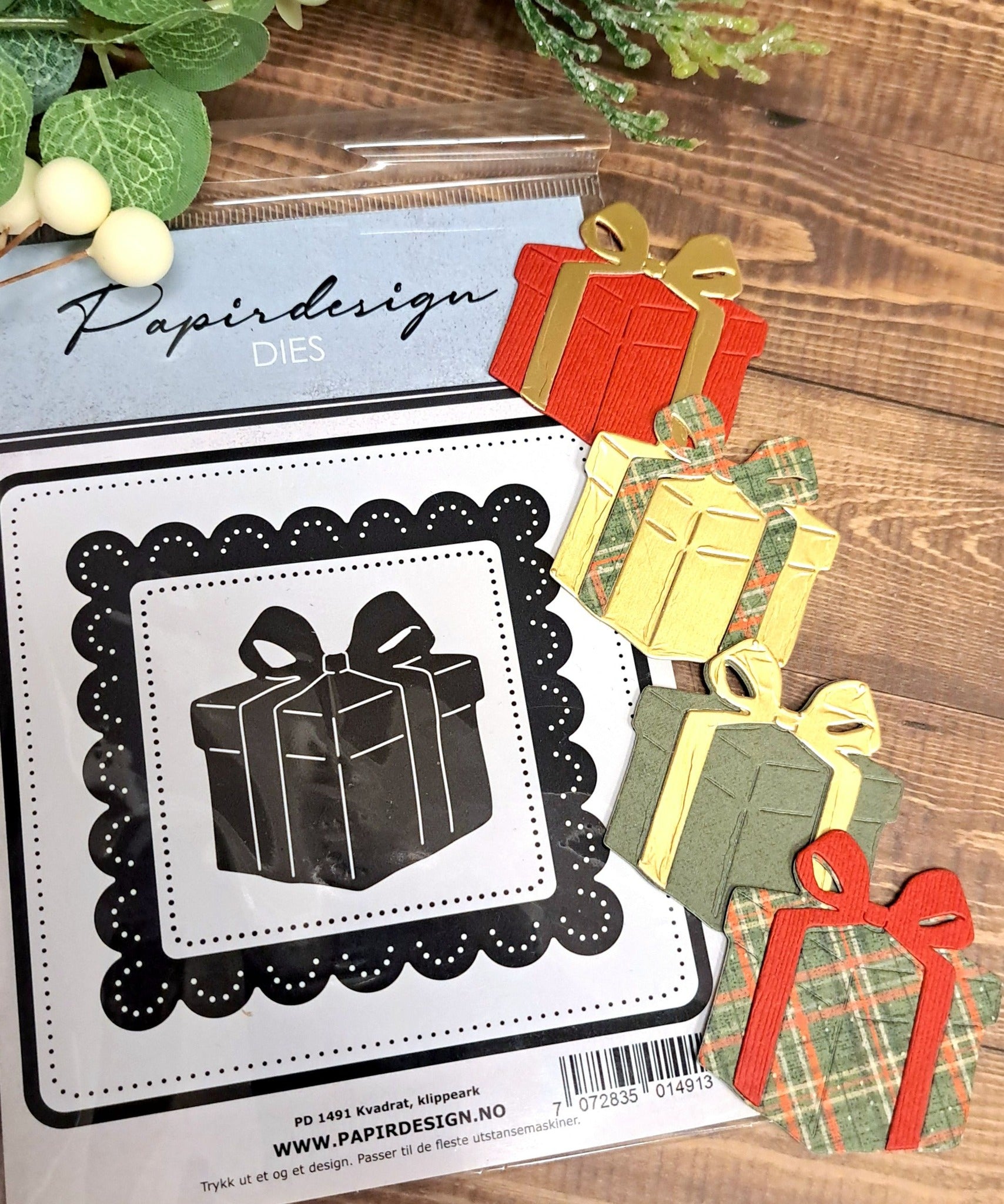 Papirdesign - Dies - Kvadrat til klippeark