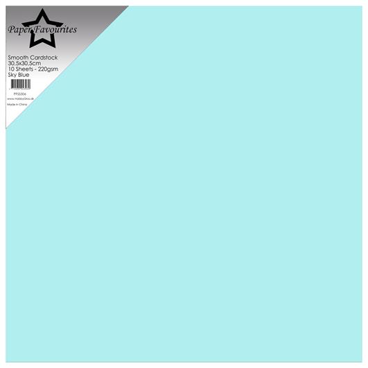Paper Favourites - Smooth - Sky Blue - 12x12" - 10 pack