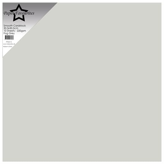 Paper Favourites - Smooth - Fog Grey - 12x12" - 10 pack