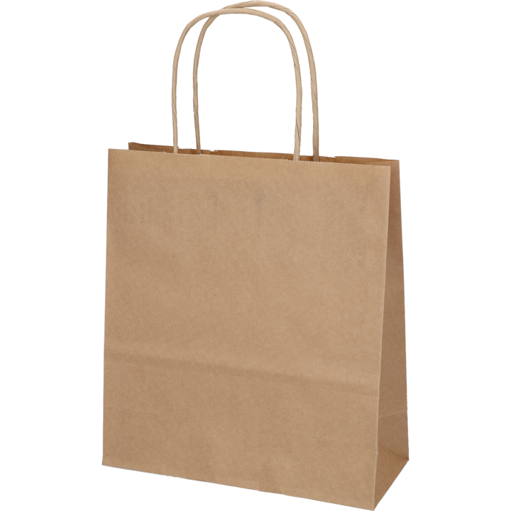 Papirposer -Kraft m/hank - 18x8x22 cm - 5 stk.