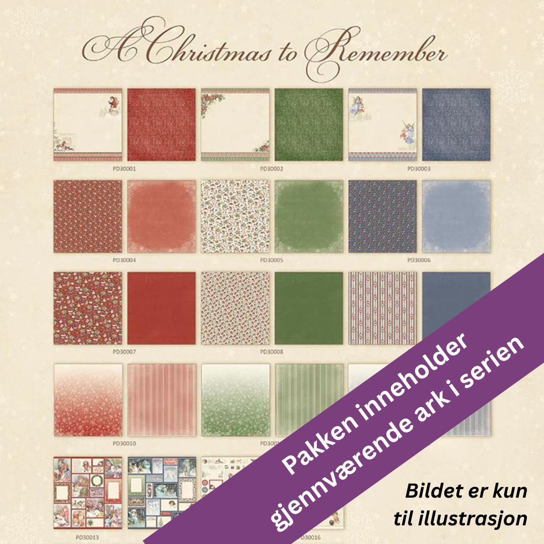 Samlepakke - Pion Design - A Christmas to Remember - 15 ark