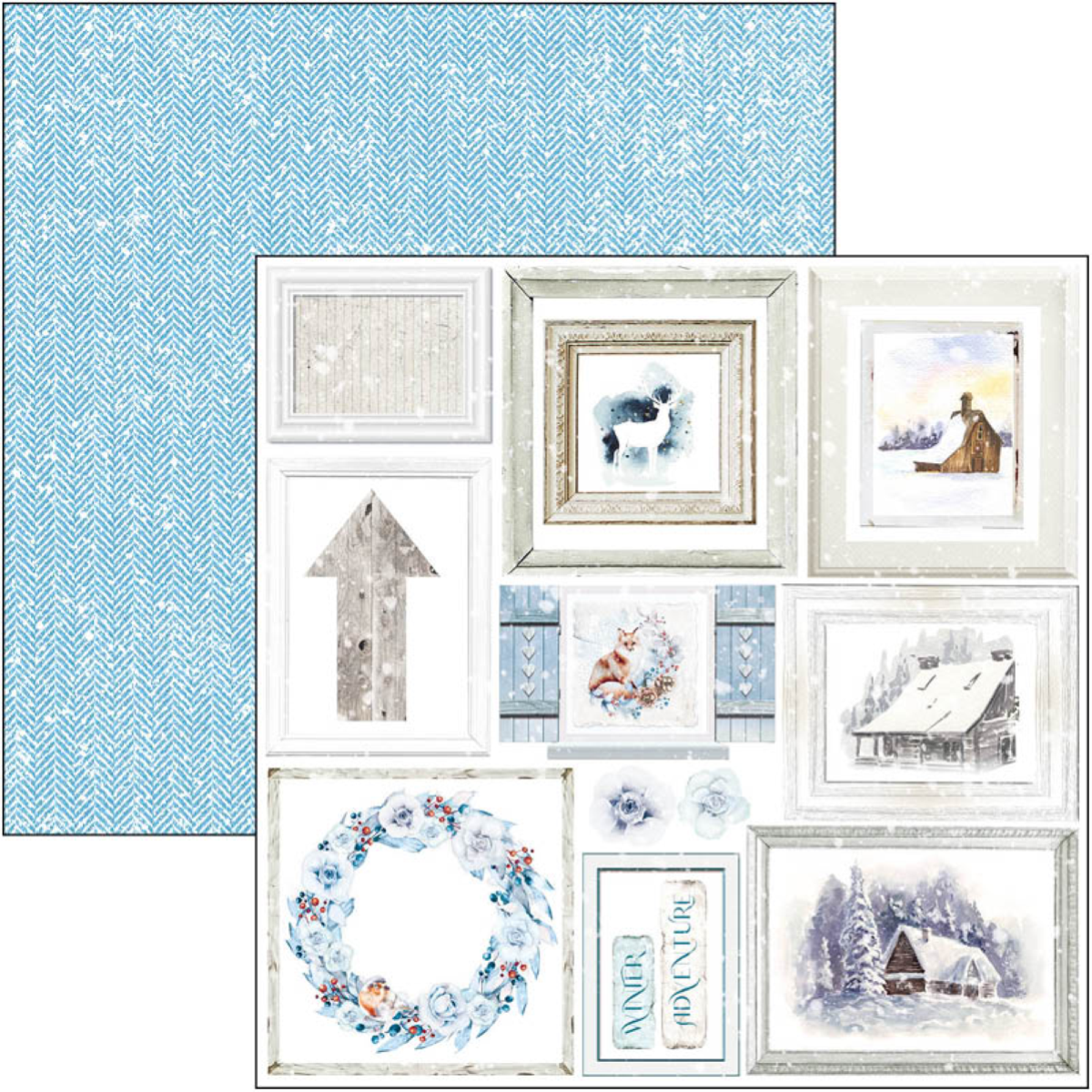 Ciao Bella - Winter Journey -  Fussy Cut - Paper Pad  - 6 x 6"