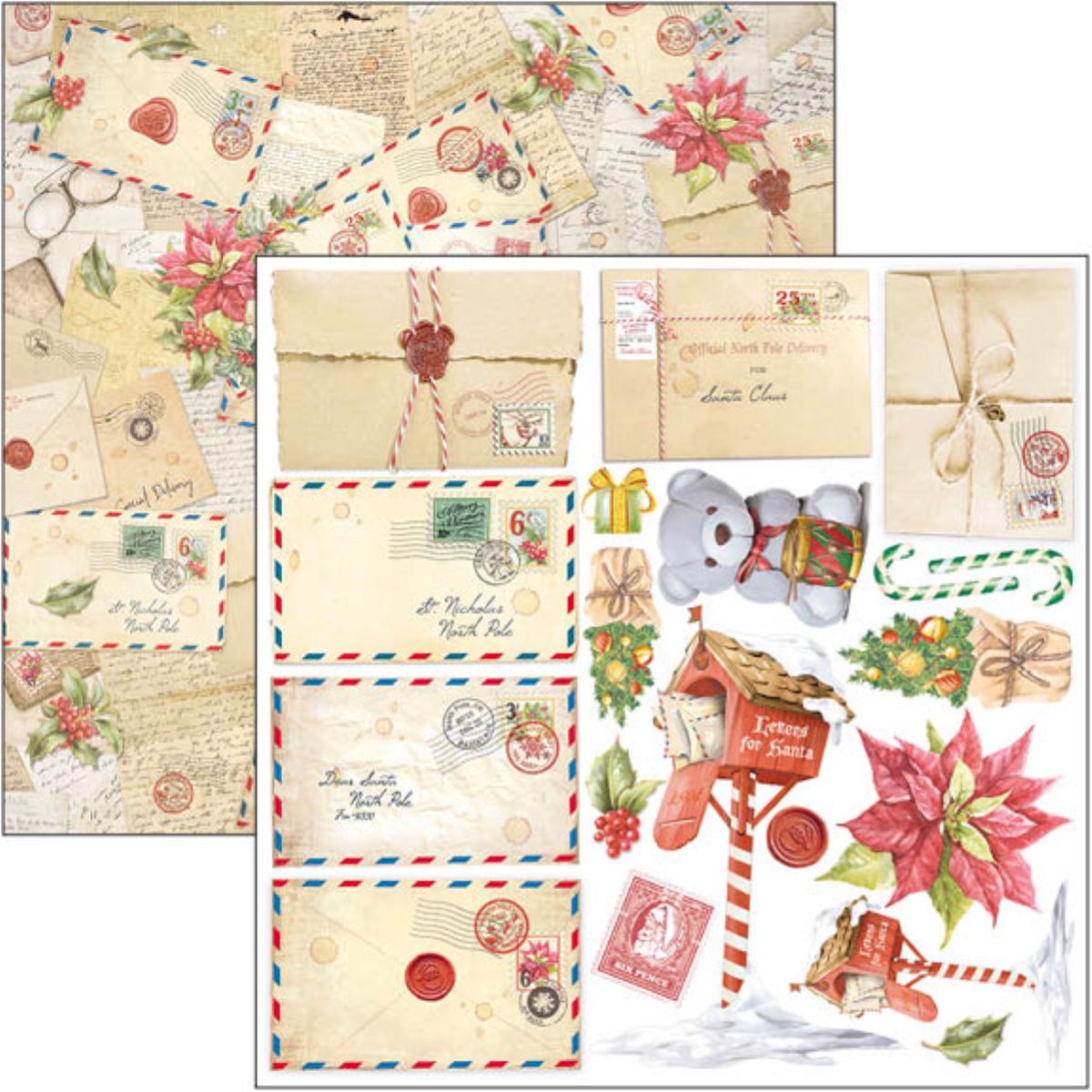 Ciao Bella - Dear Santa -  Fussy Cut - Paper Pad  - 6 x 6"