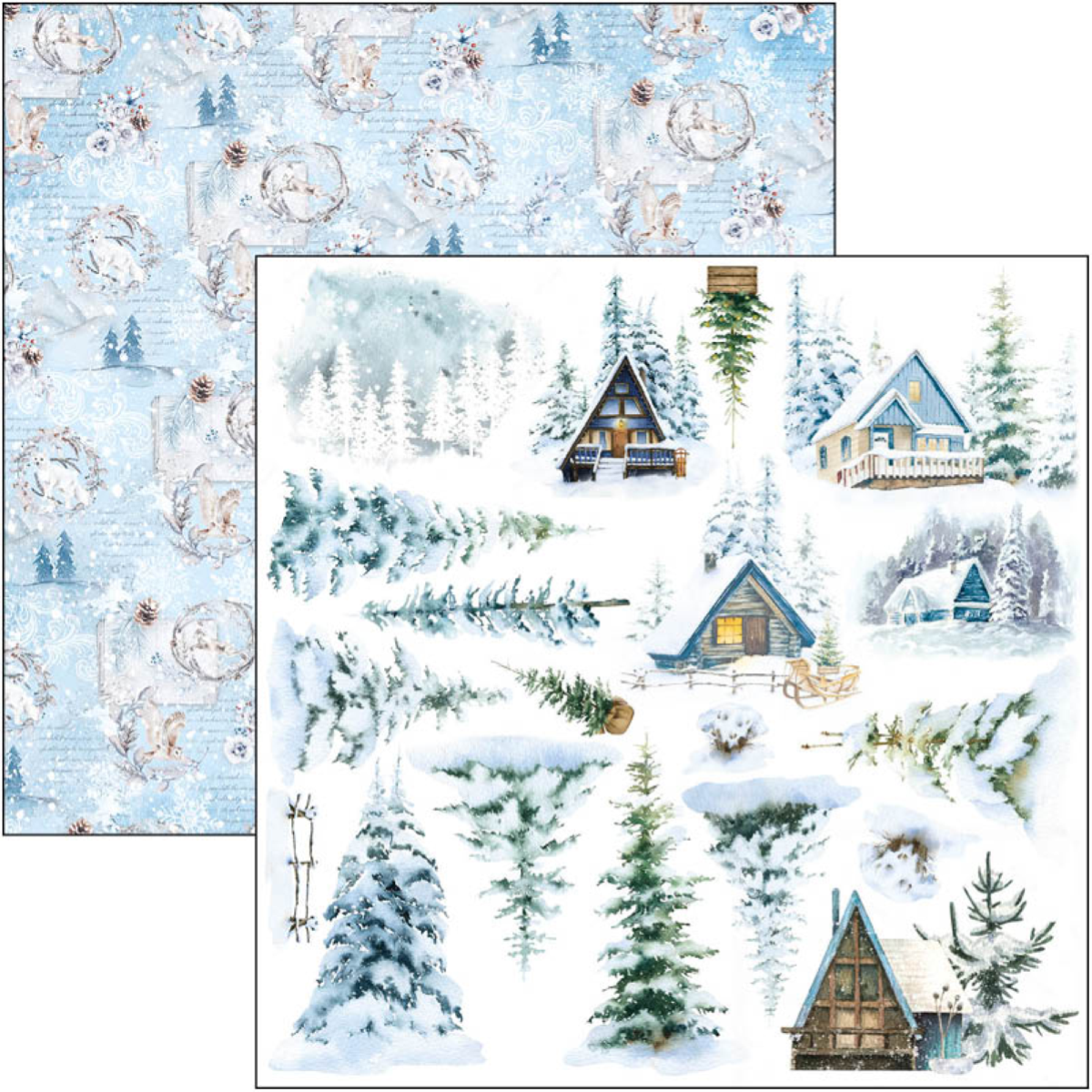 Ciao Bella - Winter Journey -  Fussy Cut - Paper Pad  - 6 x 6"