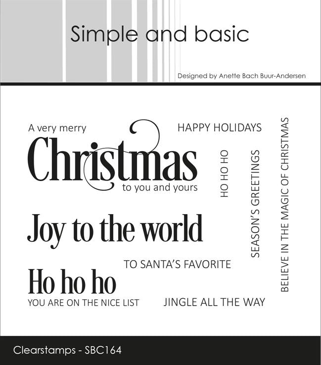 Simple and Basic - Clear Stamp - Merry Christmas
