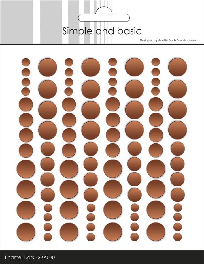 Simple and Basics - Enamel Dots - Metallic Copper Matt