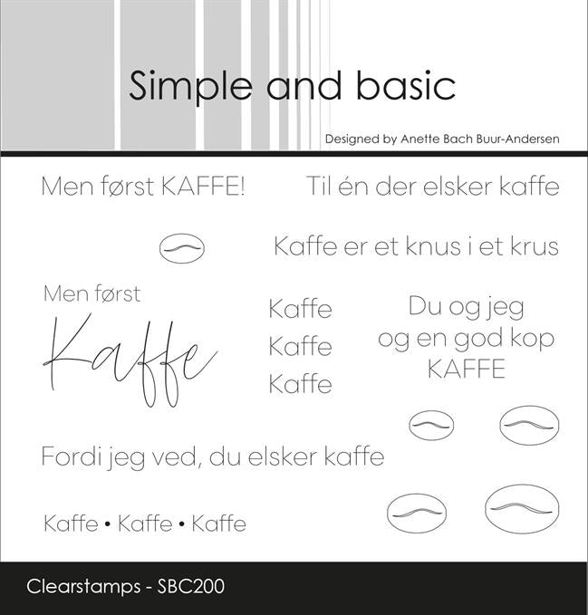 Simple and Basic - Clear Stamp - Men først kaffe!