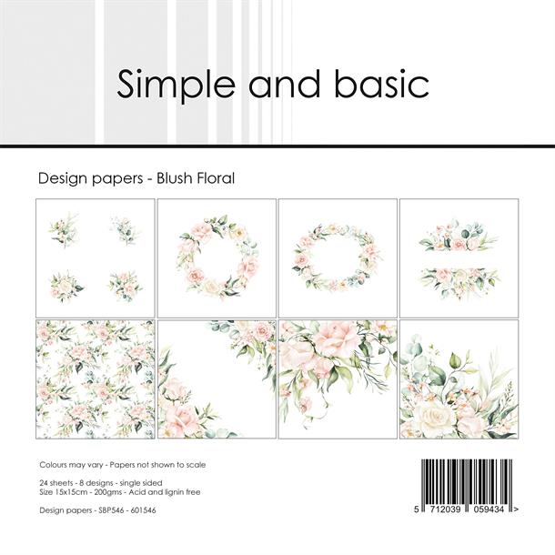 Simple and Basic - Blush Floral - Paper Pack    6 x 6"