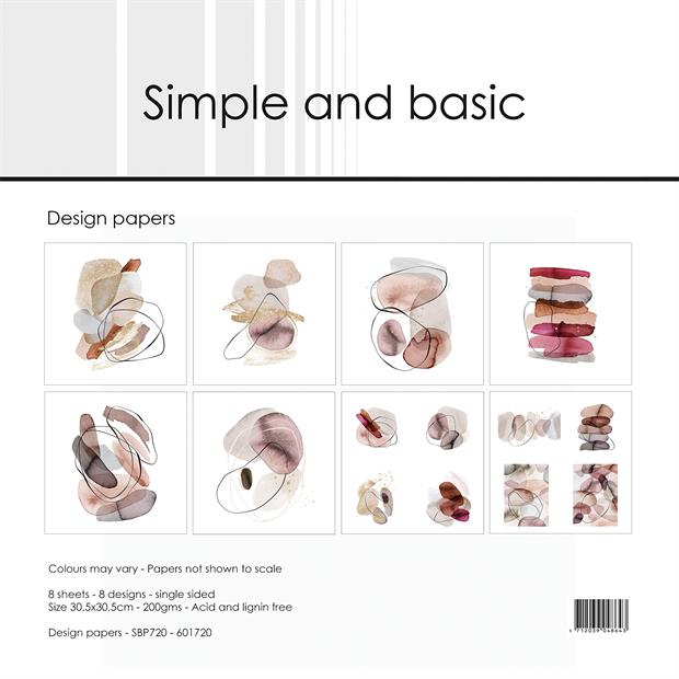 Simple and Basic - Organic Shape - Paper Pack    12 x 12"