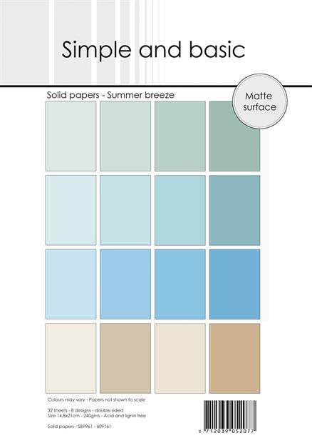 Simple and Basic - Paper Pad - Solid Color - Summer Breeze