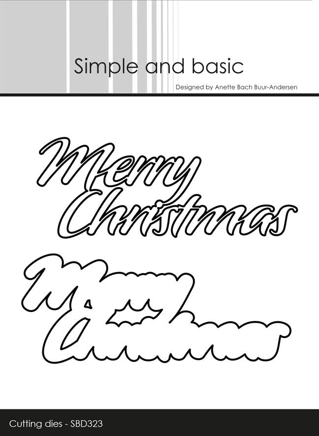 Simple and Basic - Dies -  Merry Christmas