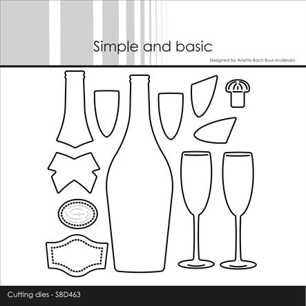 Simple and Basic - Dies - Champagne bottle