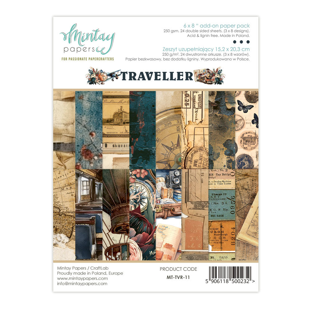 Mintay Papers - Traveller - Add On Paper Pad -  6 x 8"