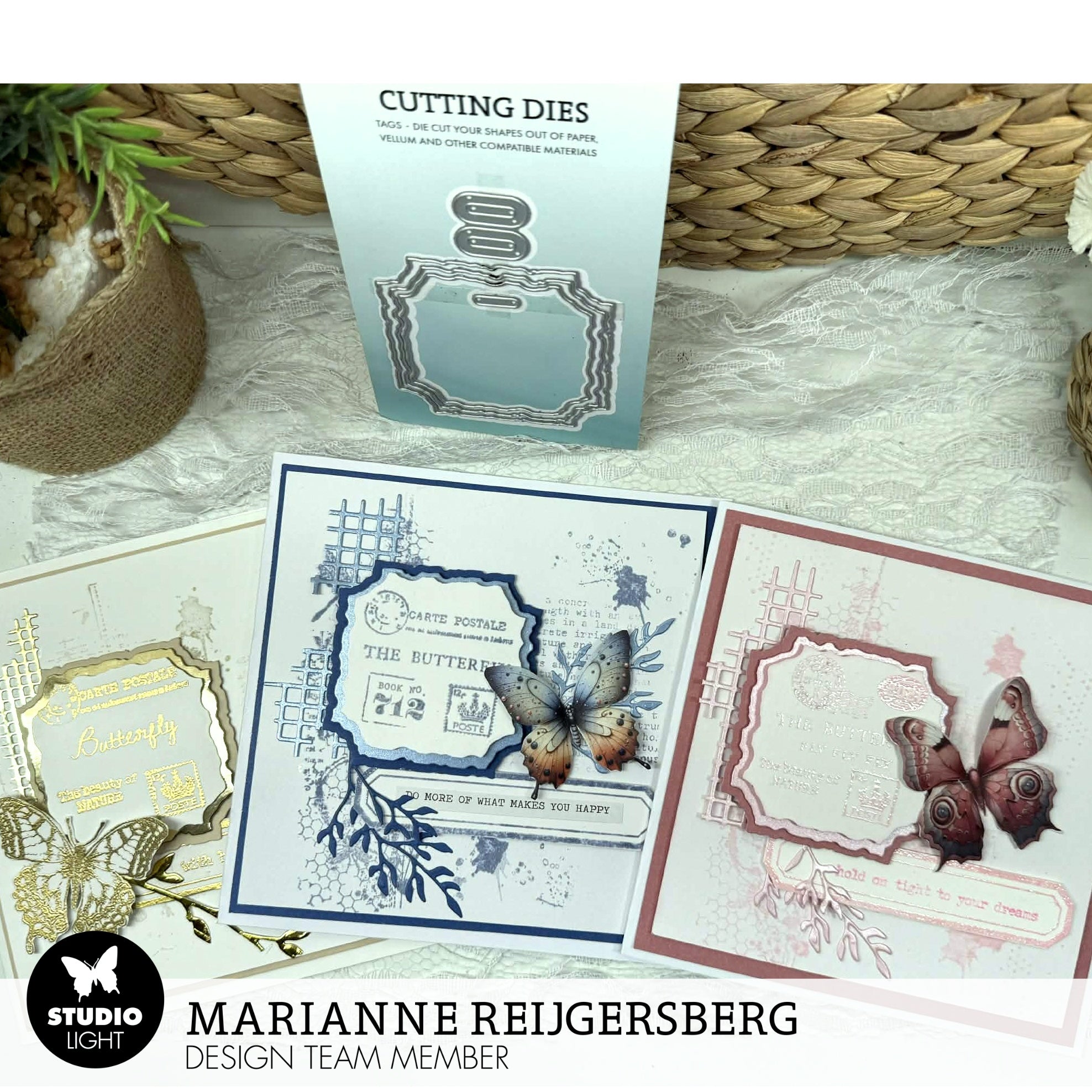 Studio Light - Dies - Torn Edge Cutting Die Square Tag
