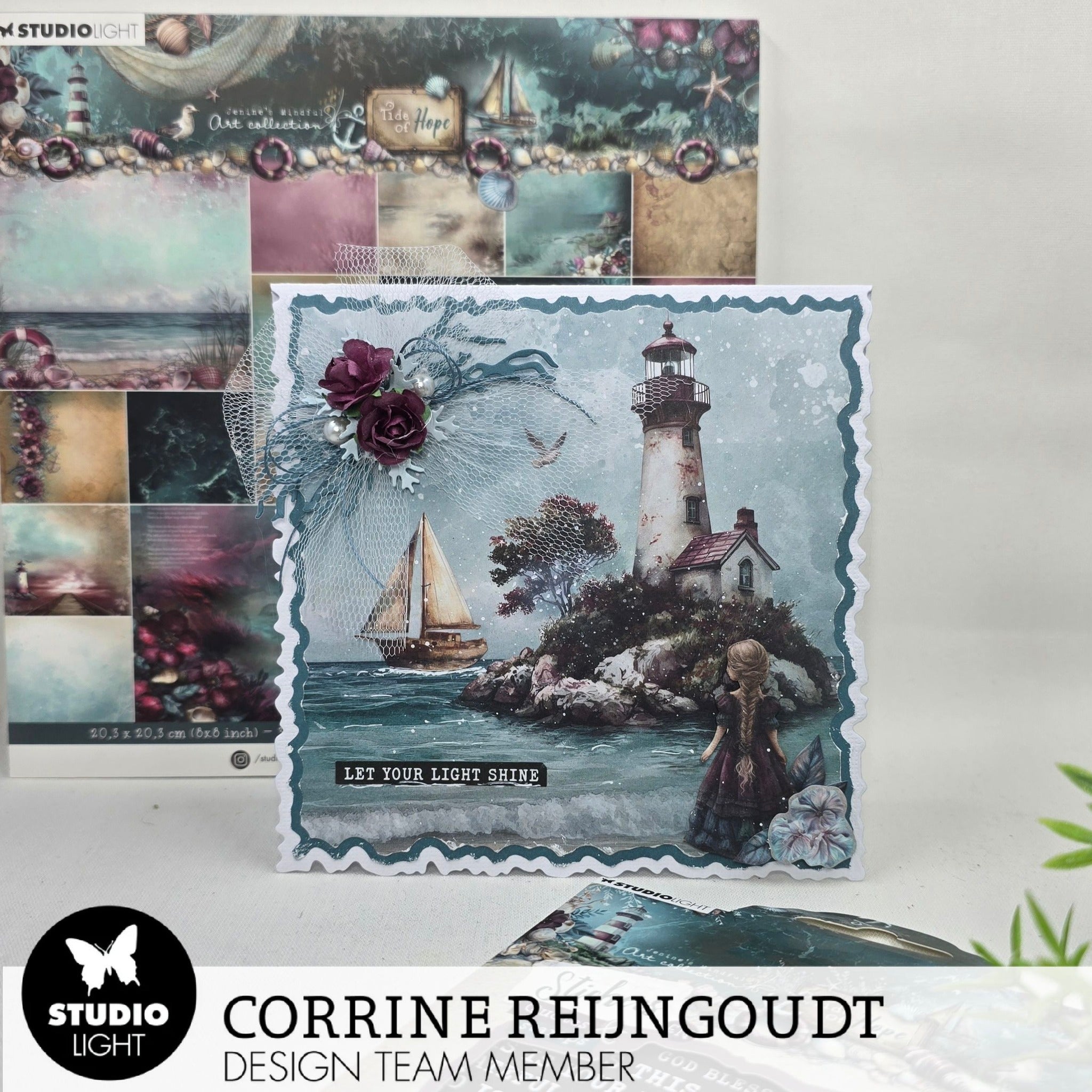 Studio Light - Dies - Torn Edge Cutting Die Folded Card Square