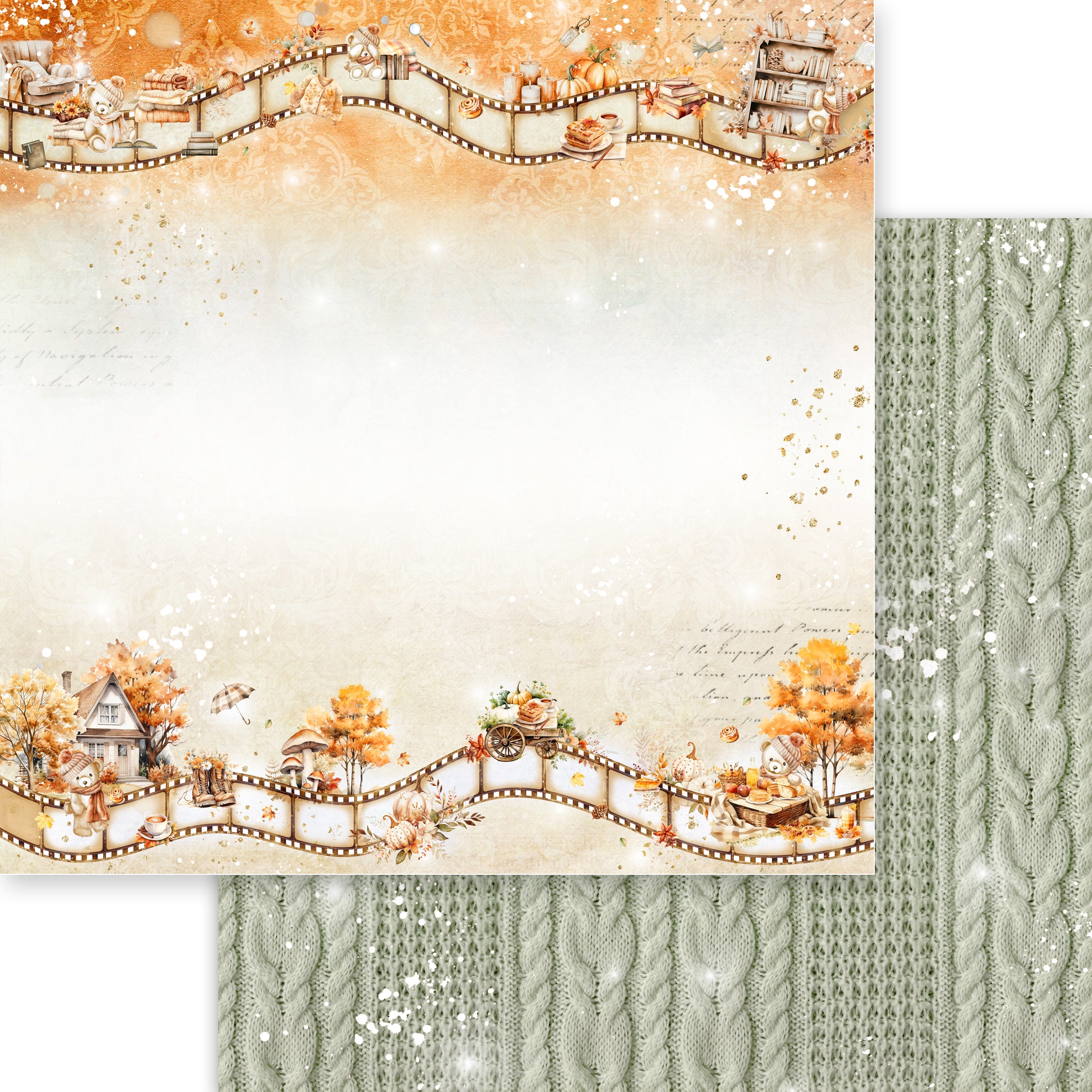 Memory Place - Beary Cozy - Hello Fall -  12 x 12"