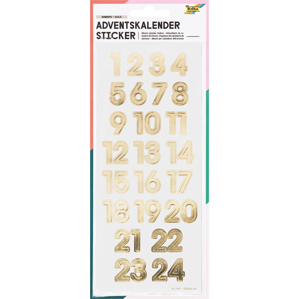 Folia - Advent numbers - sticker sheet