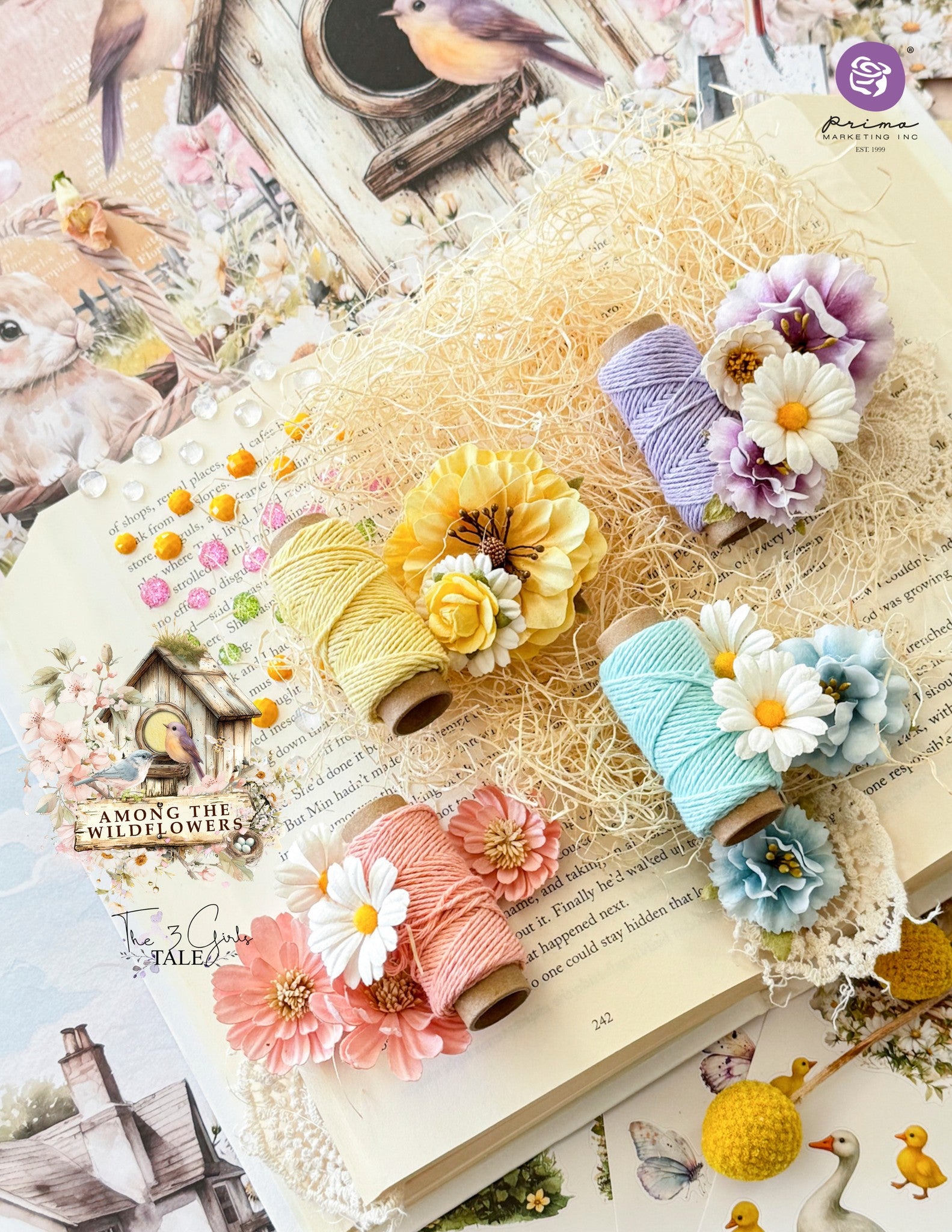 Prima - Among the wildflowers - Spools of yarn