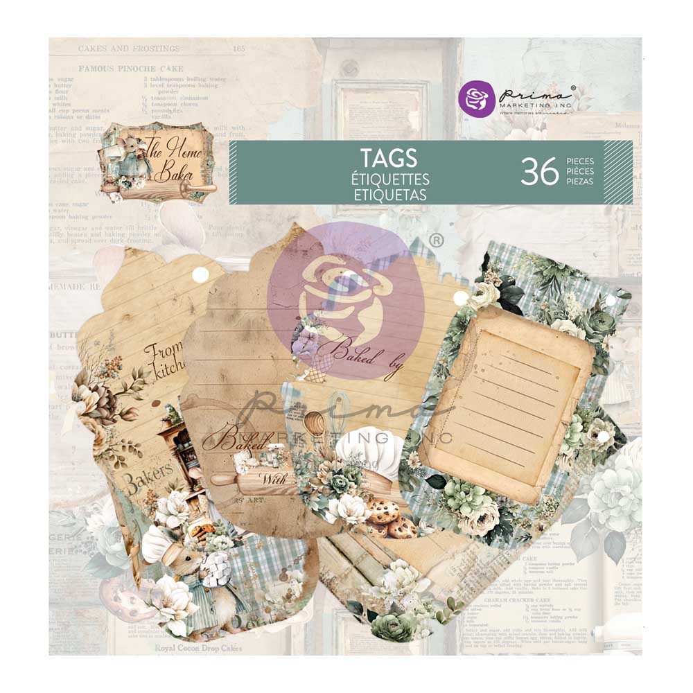 Prima - The Home Baker - Tags - Die Cuts
