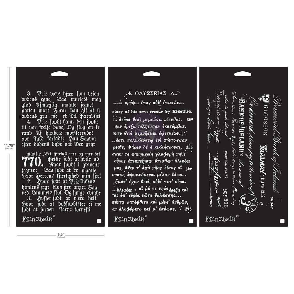 Prima - Finnabair - Elementals Stencil Set - Old Pages