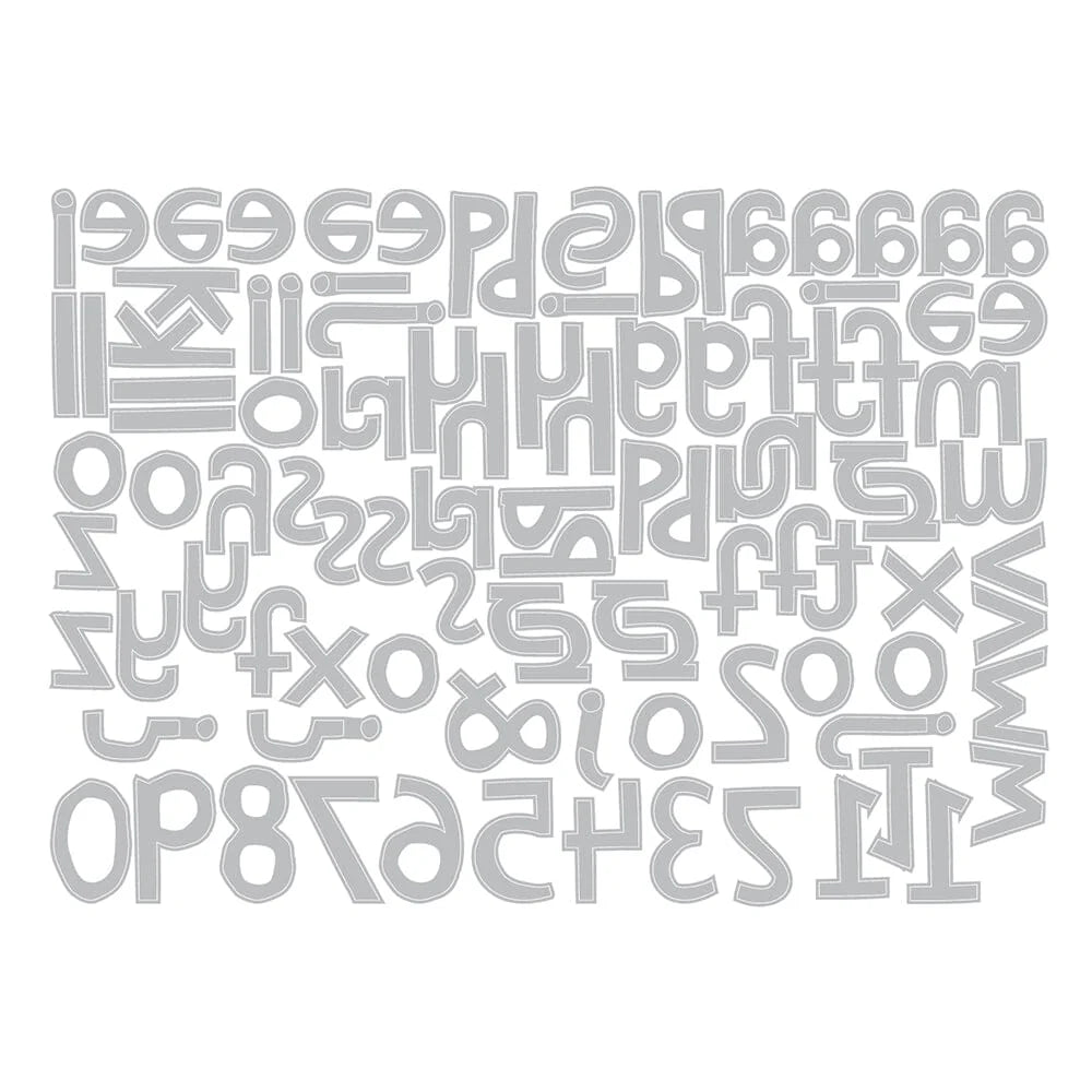 Sizzix - Tim Holtz Alterations - Thinlits - Alphanumeric, Cutout Lower