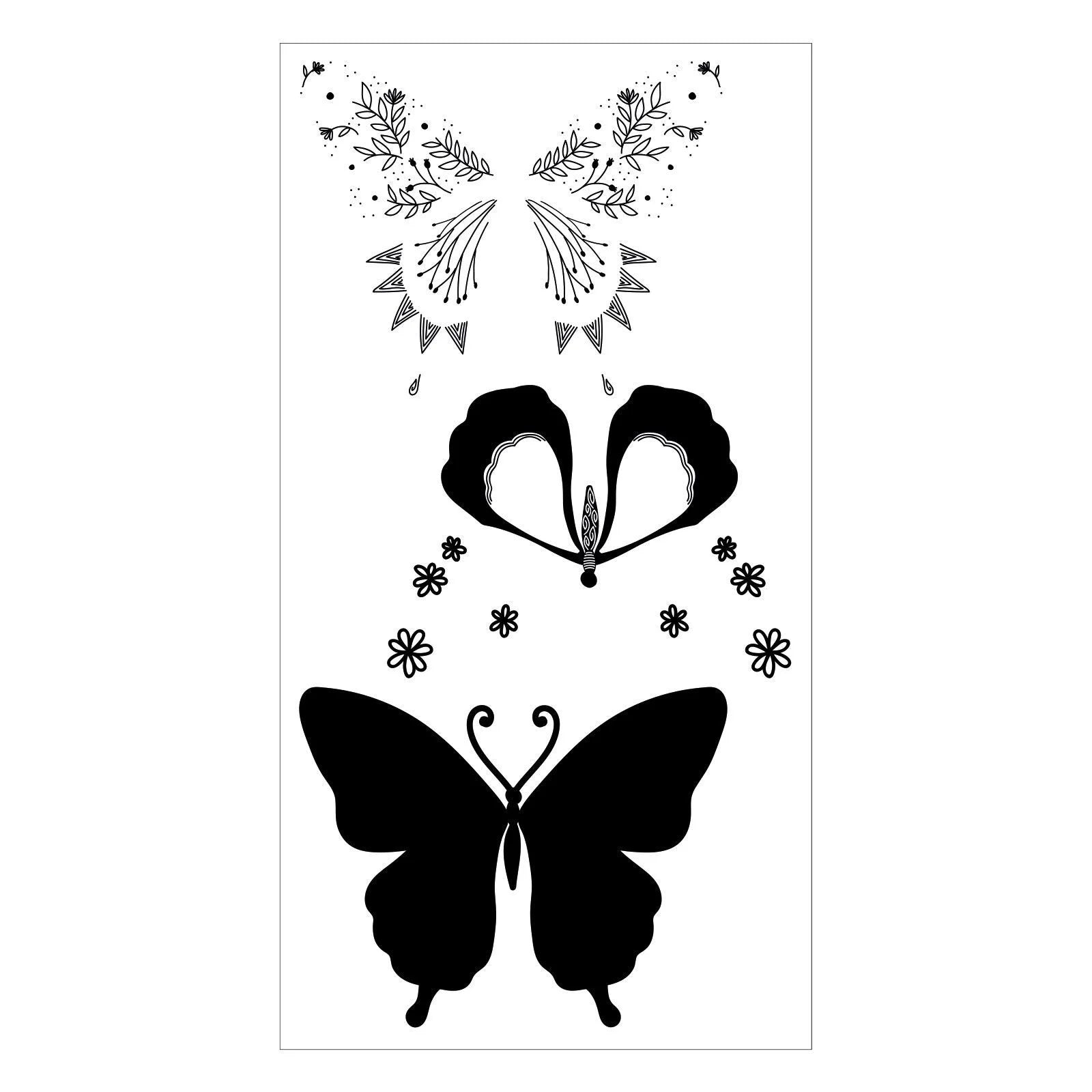 Sizzix - Lisa Jones - Clear Stamp - Deco butterfly