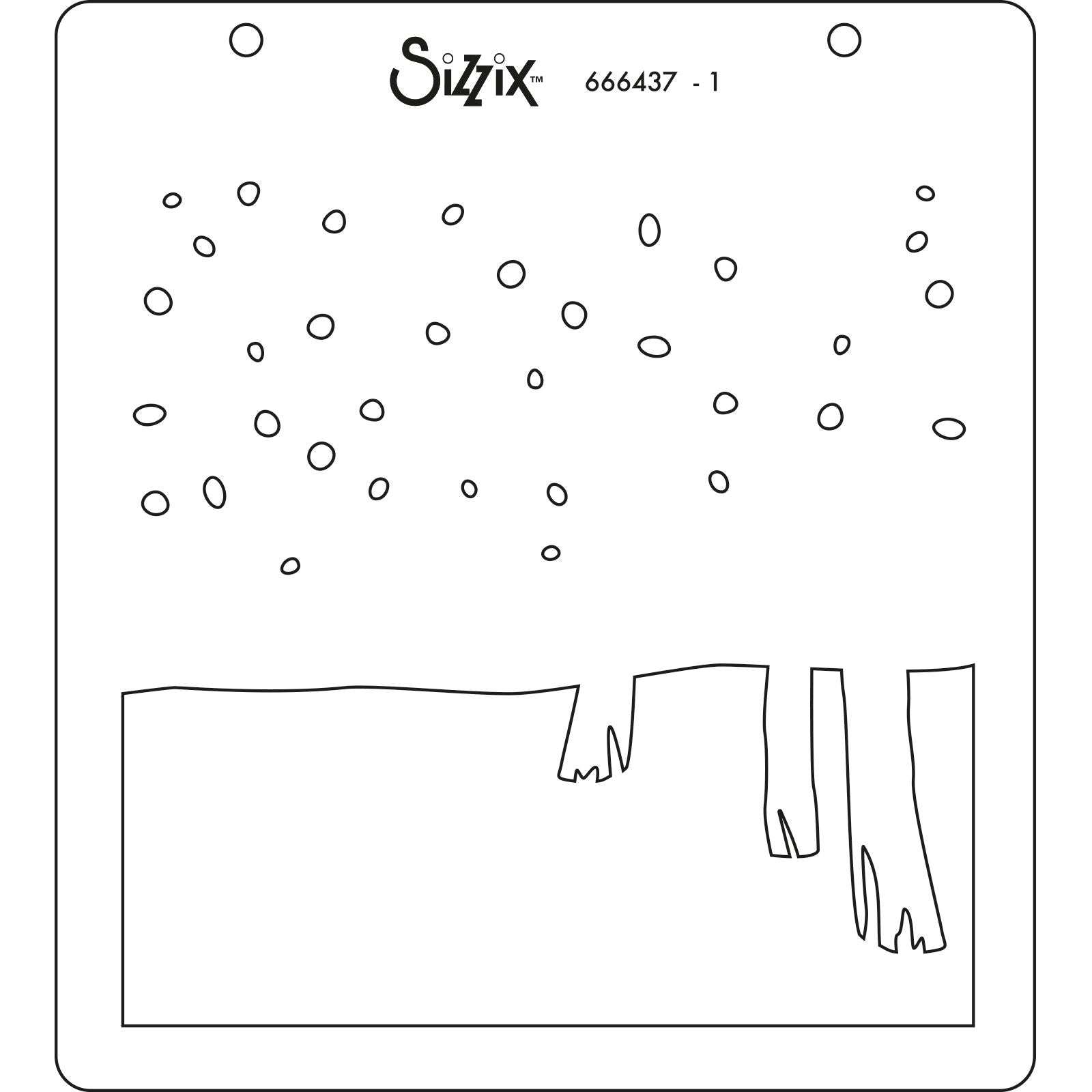 Sizzix - Layered Stencil Set - Winter Scene
