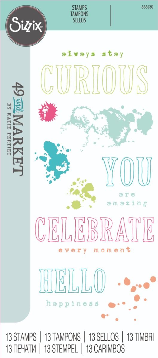 Sizzix - 49 & Market - Clear Stamp - Hello you Sentiments