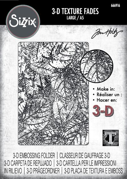Sizzix/Tim Holtz - 3D Embossing Folder - Vault - Foliage Large - A5