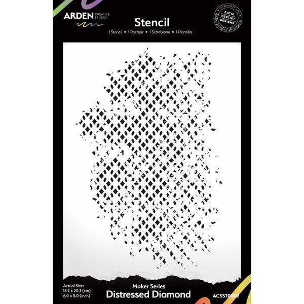 Arden Creative Studio - Stencil - Distressed Diamond