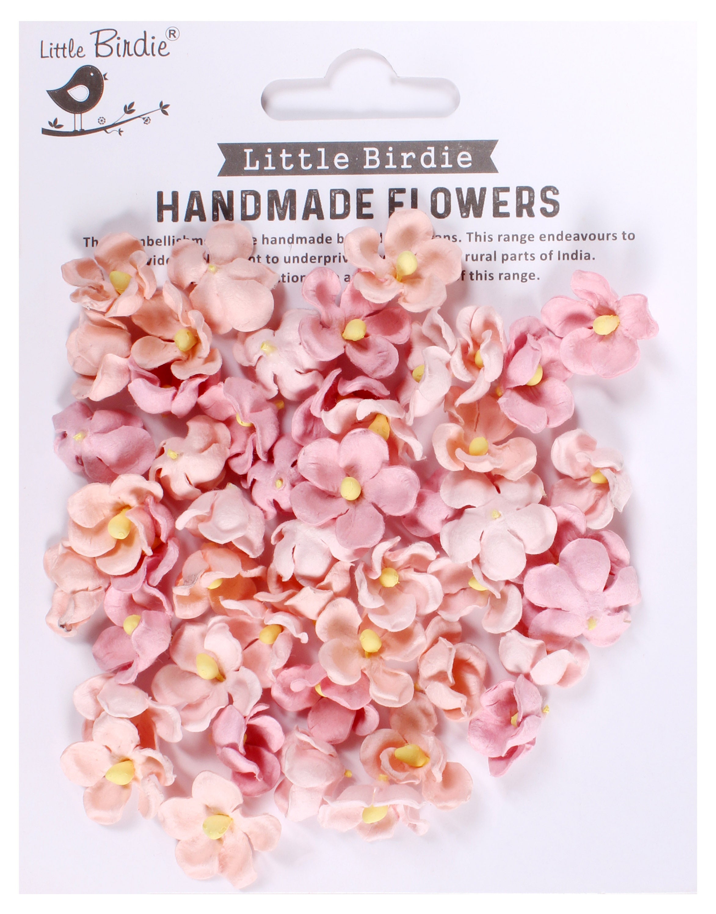 Little Birdie - Paula paper flowers  - Pearl Pink