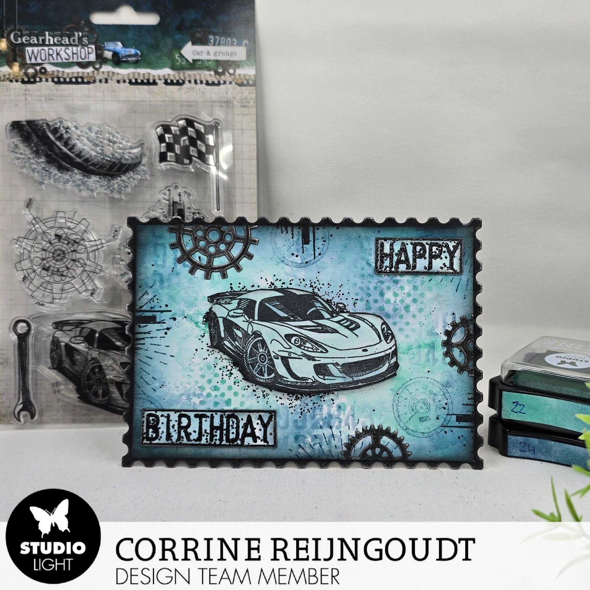 Studiolight - Gearhead's Workshop - Clear Stamps - Car & Grunge