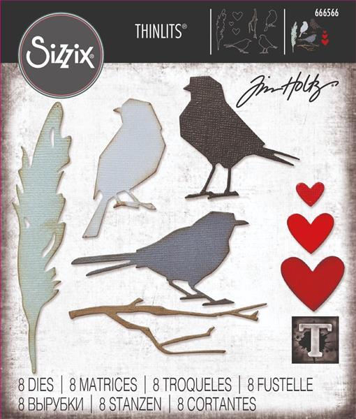 Sizzix - Tim Holtz - Thinlits Dies - Vault 2024 - Lovebirds