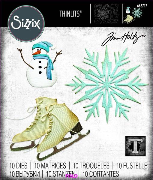 Sizzix - Tim Holtz - Thinlits Dies - Vault 2024 - Winter Wishes