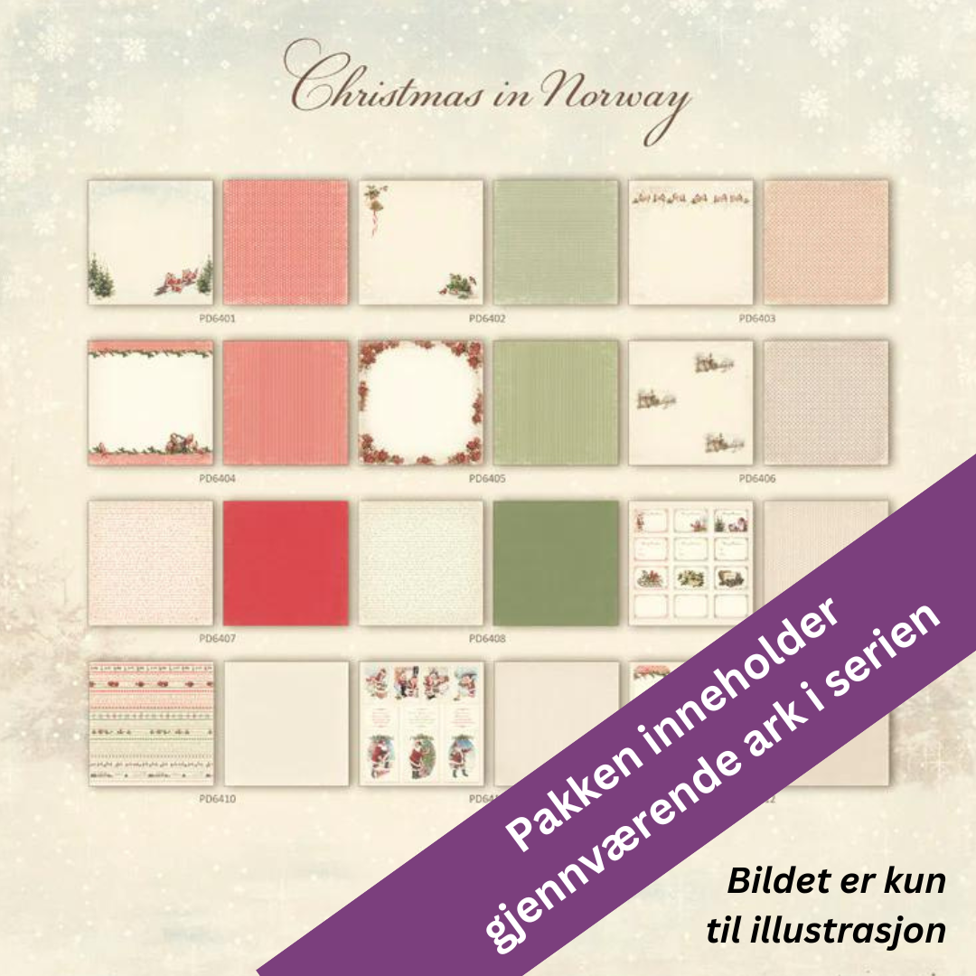 Samlepakke - Pion Design - Christmas in Norway - 5 ark