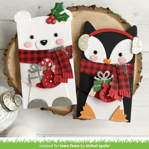 Lawn Fawn - Craft Dies - Woodland Critter  Huggers - Winter Ad-on