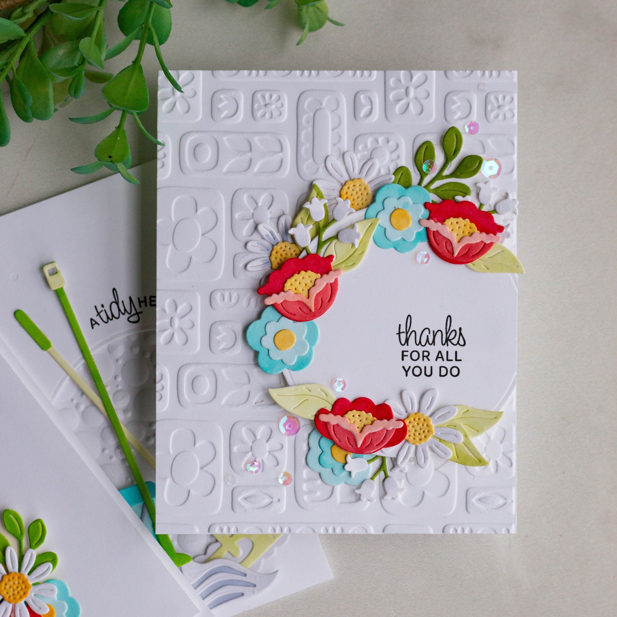 Spellbinders- Suds & Buds - 3D Embossing Folder