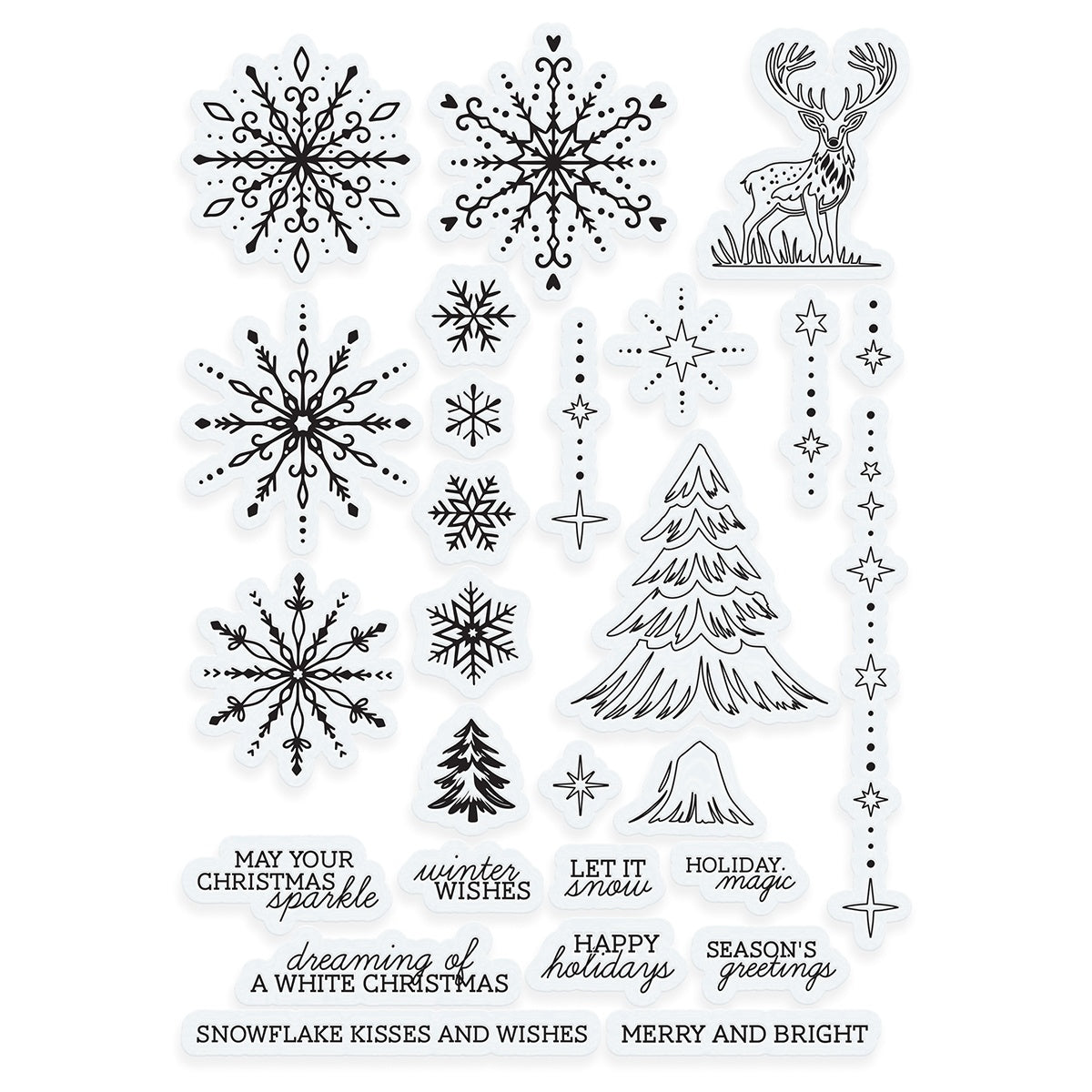 Tonic Studios - Clear stamp - Winter's Veil