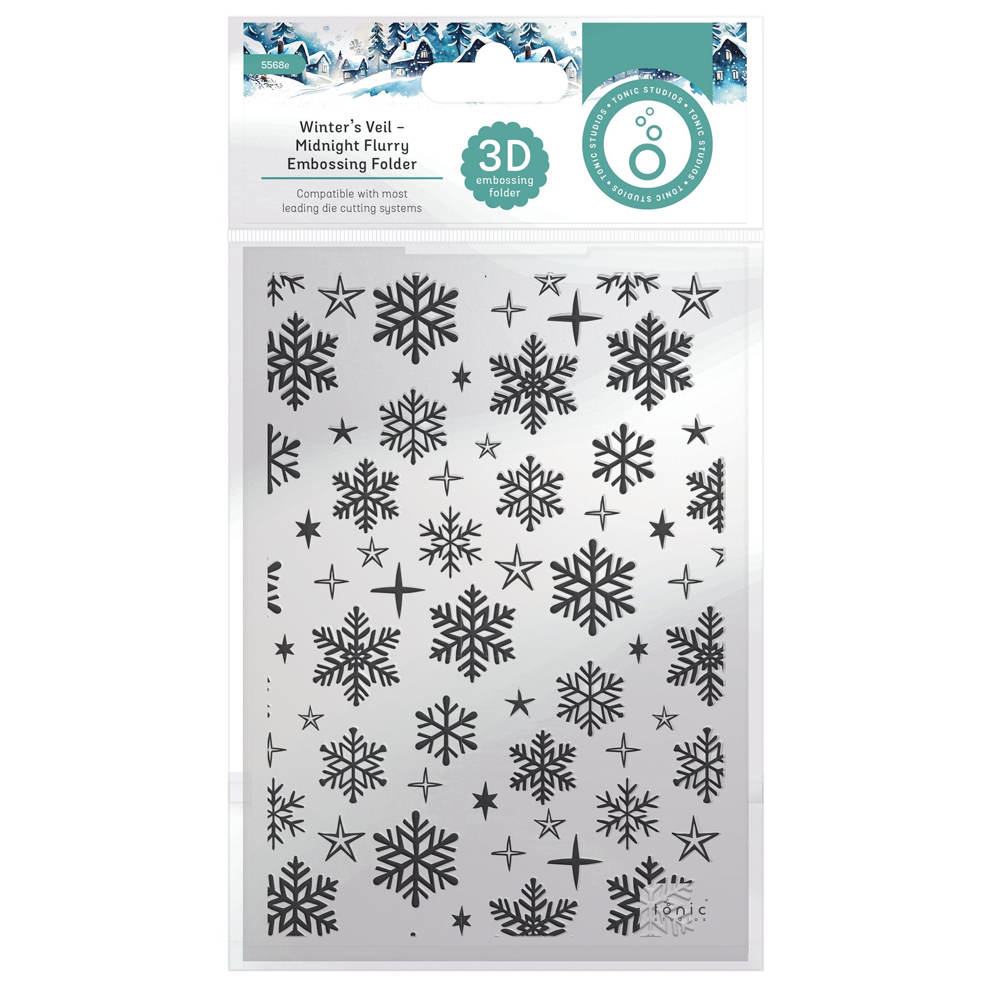 Winter's Veil - Embossing Folder - 3D - Night Flurry